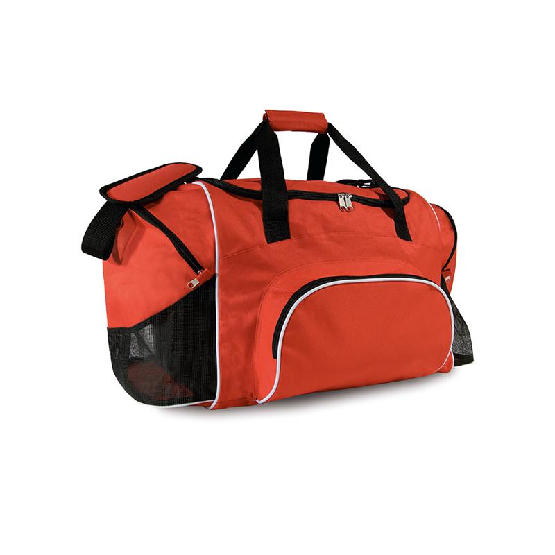 borsa in tessuto rosso comparto con apertura a pozzetto