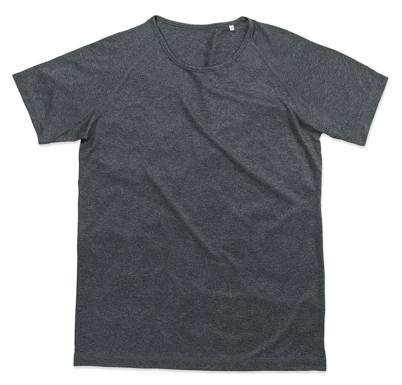 t-shirt da uomo con girocollo manica corta grigio melange