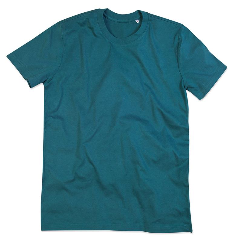 t-shirt da uomo in cotone blue filato ad anelli con girocollo