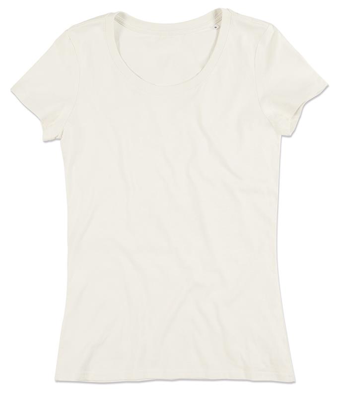 t-shirt da donna in cotone winter white filato ad anelli