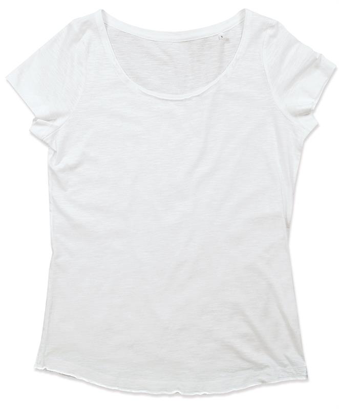 t-shirt oversize da donna in cotone bianco maniche corte