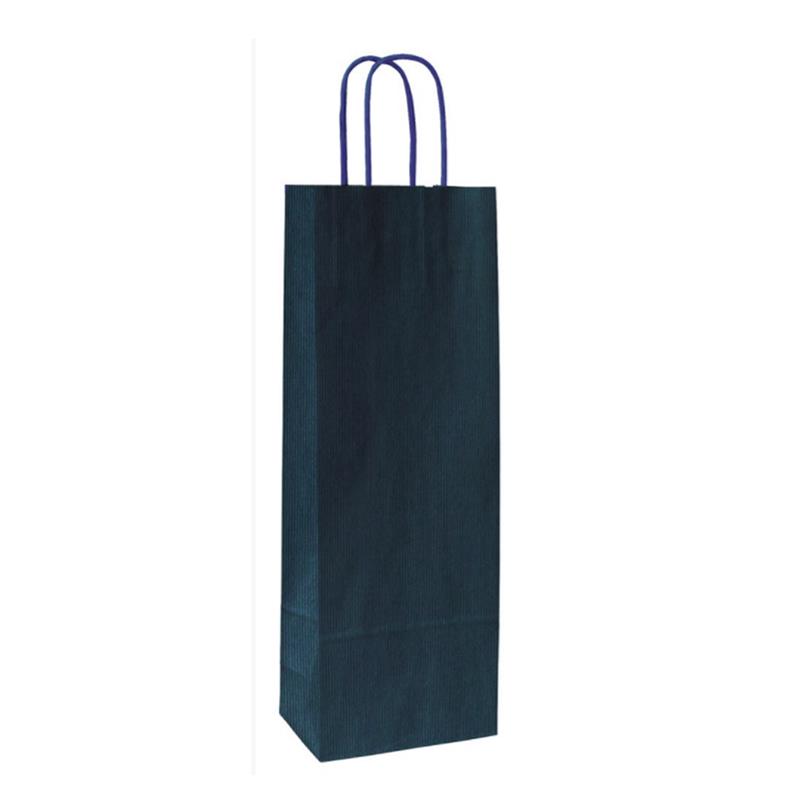 shopper in carta sealing avana blue lato ruvido manico cordino