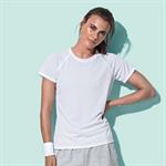 SPORTS T-SHIRT ABBIGLIAMENTO COLLEZIONE ACTIVE 140 RAGLAN T-shirt da donna in poliestere bianco manica raglan