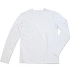 T-SHIRT MANICHE LUNGHE ABBIGLIAMENTO COLLEZIONE JERSEY LONG SLEEVE T-shirt da uomo in jersey bianco girocollo e maniche lunghe